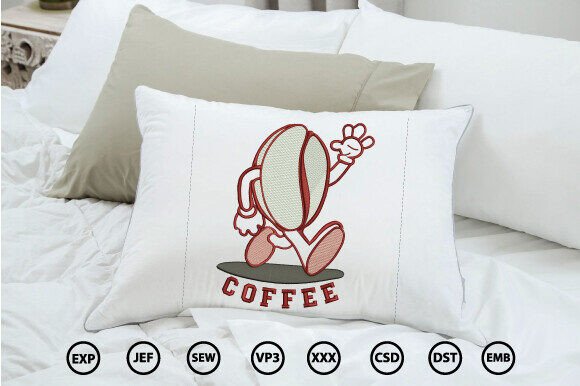 Coffee Embroidery Design