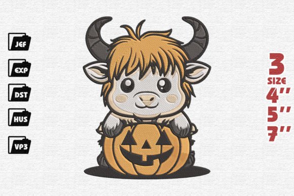 Cute Baby Highland Cow Embroidery Review