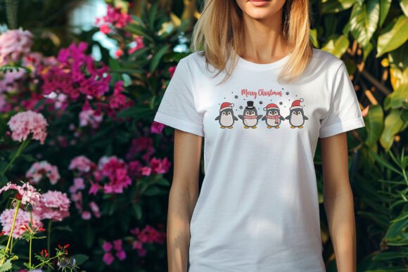 Cute Penguin Family Embroidery