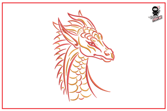 Dragon Head Silhouette Embroidery Review