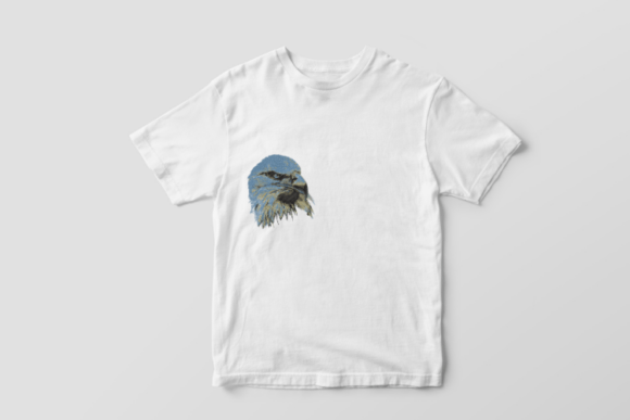 Eagle Face Embroidery Design