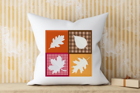 Fall Leaf Squares Applique Embroidery