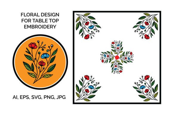 FLORAL DESIGN for TABLE TOP EMBROIDERY Review