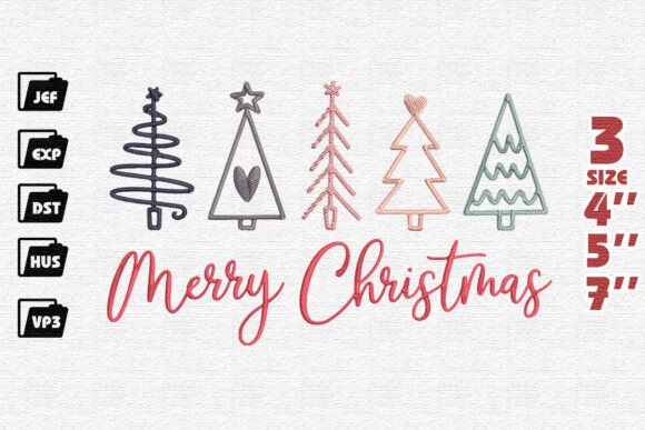 Merry Christmas Embroidery File