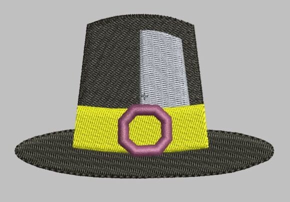 Pilgrim Hat Embroidery Design