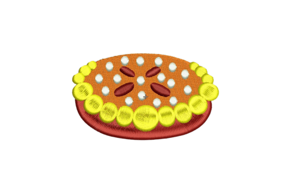 Thanksgiving Pizza Embroidery Design