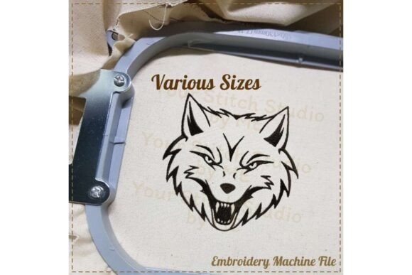 Wolf Embroidery Design